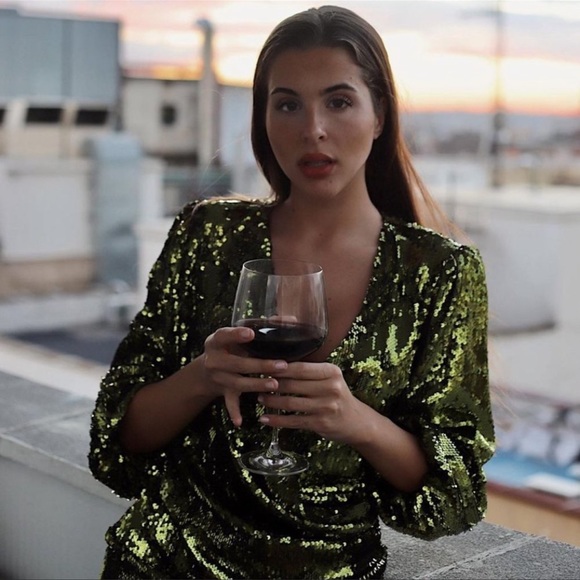 LAST 1!🔥ZARA SEQUIN WRAP DRESS - Picture 6 of 16